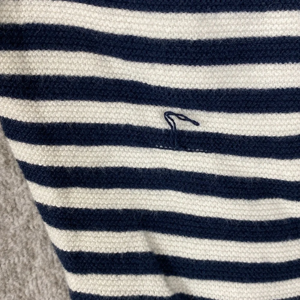 J. Crew nautical stripe crew neck sweater cotton XS color block coastal 2022